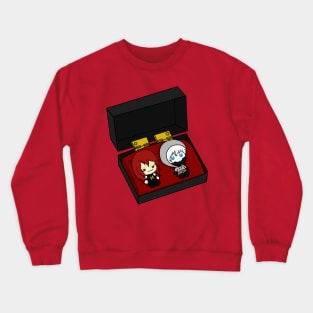 jason the toymaker and hobo heart chibi figure Crewneck Sweatshirt